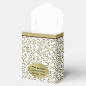 70th誕生日金ゴールド/ホワイトナンバーパターン フェイバーボックス (オープン)