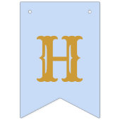 70th誕生日1952青い金ゴールド名シックエレガント バンティングフラッグ (第2の旗)