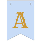 70th誕生日1952青い金ゴールド名シックエレガント バンティングフラッグ (第3の旗)