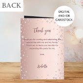 70th 誕生日 ローズゴールド ダイヤモンド ウェルカム メニュー