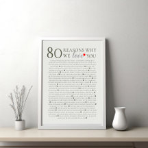 70th 60th 50th誕生日を愛する80の理由