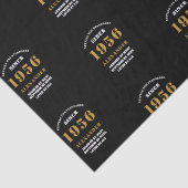 70th Birthday 1956 Black Gold Chic Elegant 薄葉紙 (詳細)