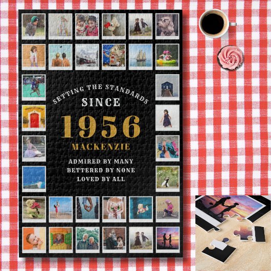70th Birthday 1956 Family Memories Photo Collage ジグソーパズル