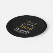 70th Birthday 1956 Legendary Retro ペーパープレート (アングル)