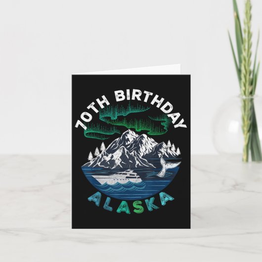 70th Birthday Alaska North Lights Family Cruise Sq カード (正面)