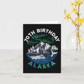 70th Birthday Alaska North Lights Family Cruise Sq カード (黄色い花)