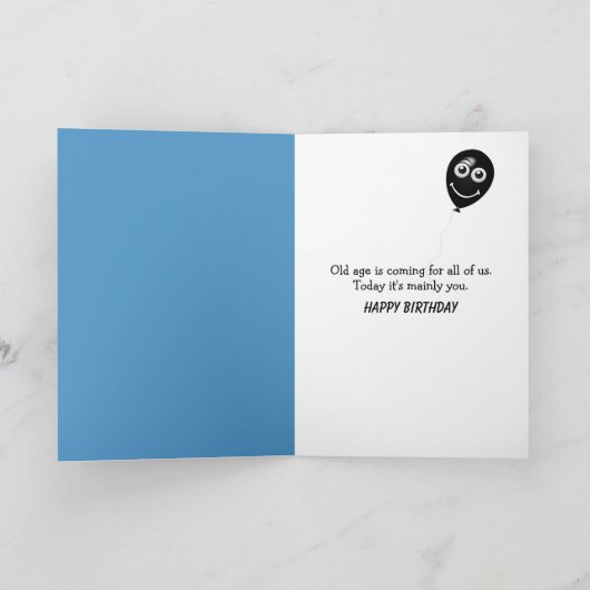 70th Birthday Basset Hound Dog Humor カード (内部)