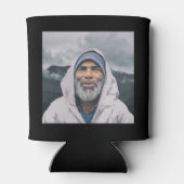 70th Birthday Black Gold With Photo 缶クーラー (裏面)