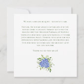 70th Birthday Blue Hydrangeas Card Request  招待状 (裏面)