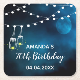 70th birthday blue moon light stringsの名前 スクエアペーパーコースター
