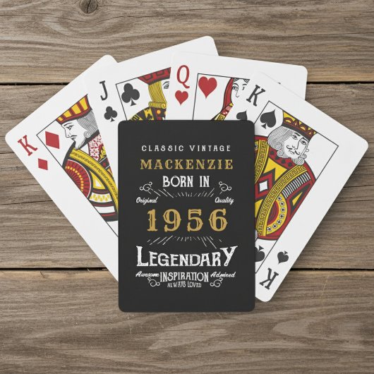 70th Birthday Born 1956 Legend Black Gold トランプ