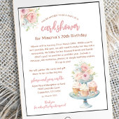 70th Birthday Card Shower by Mail Invitation 招待状