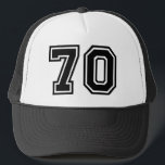 70th Birthday Classic キャップ<br><div class="desc">Custom Classic 70th Birthday Hat with black number seventy</div>