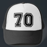 70th Birthday Classic キャップ<br><div class="desc">Custom Classic 70th Birthday Hat with black number seventy</div>