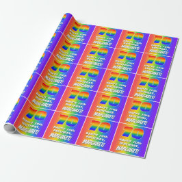 70th Birthday: Colorful, Fun Rainbow Pattern # 70 ラッピングペーパー