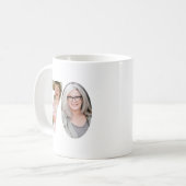 70th Birthday Custom Two Photo Coffee Mug コーヒーマグカップ (正面左)