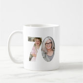 70th Birthday Custom Two Photo Coffee Mug コーヒーマグカップ (左)