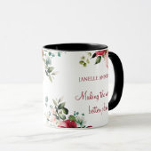 70th Birthday Floral Mug マグカップ (正面右)