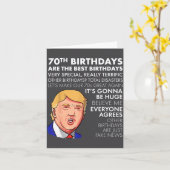 70th Birthday Gift Funny Trump Quote Shirt For Men カード (黄色い花)