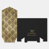 70th Birthday Gold Damask Thank You フェイバーボックス (見開き)