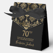 70th Birthday Gold Elegant Thank You  フェイバーボックス (正面)