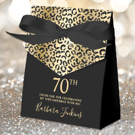 70th Birthday Gold Leopard Print Thank You  フェイバーボックス