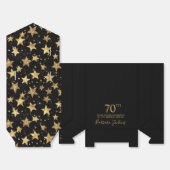 70th Birthday Gold Stars Thank You  フェイバーボックス (見開き)