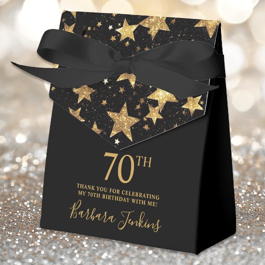 70th Birthday Gold Stars Thank You  フェイバーボックス