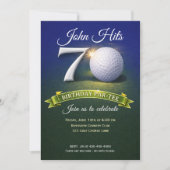70th Birthday Golf Theme  招待状 (正面)