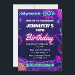 70th birthday invitation 90sをテーマにしたレトロ 招待状<br><div class="desc">70th birthday invitation 90sをテーマにしたレトロシンプルヴィンテージ</div>