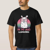 70th Birthday Llamazing Llama 70 Year Old Birthday Tシャツ (正面)
