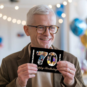 70th birthday mansフォトカード70歳 カード