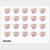 70th Birthday Music Notes  Heart Sticker ハートシール (シート)