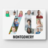 70th Birthday Number 70 Photo Collage 11 Photo フォトプラーク (正面)