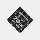 70th Birthday Partyお名前の追加 スタンダードカクテルナプキン (角)