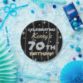 70th Birthday Partyお名前の追加 ペーパープレート (パーティー)