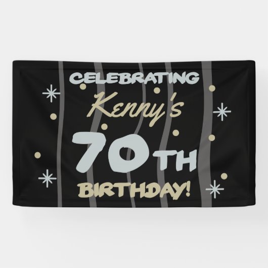 70th Birthday Partyお名前の追加 横断幕 (横)