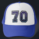 70th Birthday Partyシェード・オブ・ブルー キャップ<br><div class="desc">70歳クラシックの誕生日パーティーのトラック運転手ハット</div>