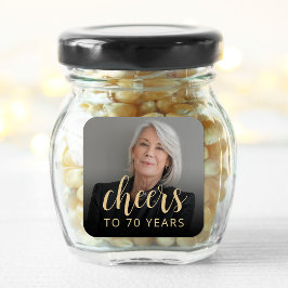 70th Birthday Partyフォト応援 スクエアシール