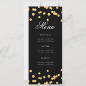 70th Birthday Partyプログラム金ゴールドグリッター（メニュー付き） 招待状 (裏面)