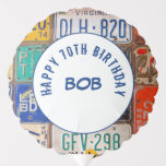 70th Birthday Partyライセンスプレートバルーン バルーン<br><div class="desc">古い錆びたライセンスプレートコレクション70歳の誕生日。誕生日の年齢と名前は変更できる。</div>