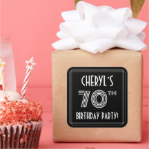 70th Birthday Party:アールデコスタイルと名前をカスタムする