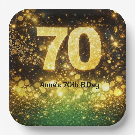 70th Birthday Party  ペーパープレート (正面)