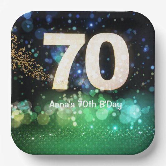 70th Birthday Party  ペーパープレート (正面)