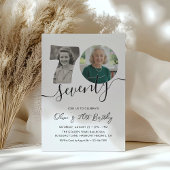70th Birthday Party Elegant 2 Photo 70th Birthday 招待状