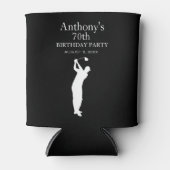 70th Birthday Party Golfer Elegant Par Seventieth  缶クーラー (正面)