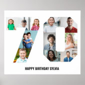 70th Birthday Photo Collage  ポスター (正面)