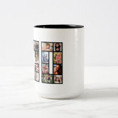 70th Birthday Photo Collage black ツートーンマグカップ (中央)