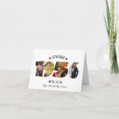 70th birthday Photo Collage established 1956 サンキューカード (正面)