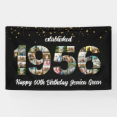 70th Birthday Photo Collage party Established 1956 横断幕 (横)